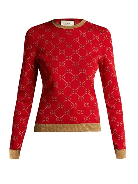 red gucci sweater women's